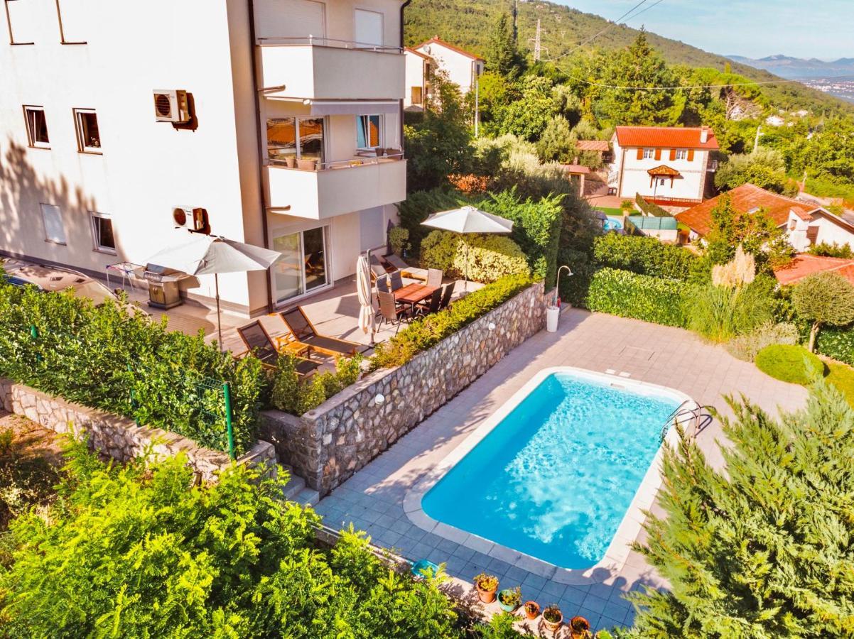 Panoramic Apartment Sea View And Pool Opatija Ičići Dış mekan fotoğraf